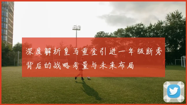 深度解析皇马重金引进一年级新秀背后的战略考量与未来布局